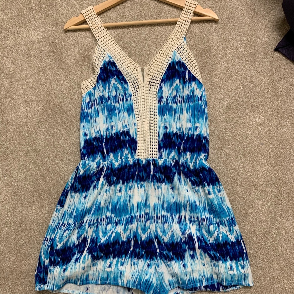 charlotte russe blue romper